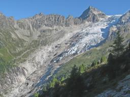 пер.Fenêtre de l'Arpette (слева) и ледник Trient